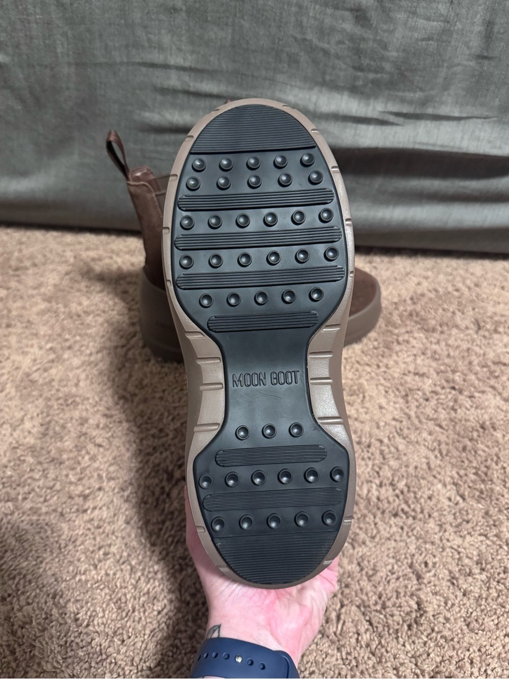 Moon Boot Brown Suede Chelsea Platform Booties - Picture 2 of 4